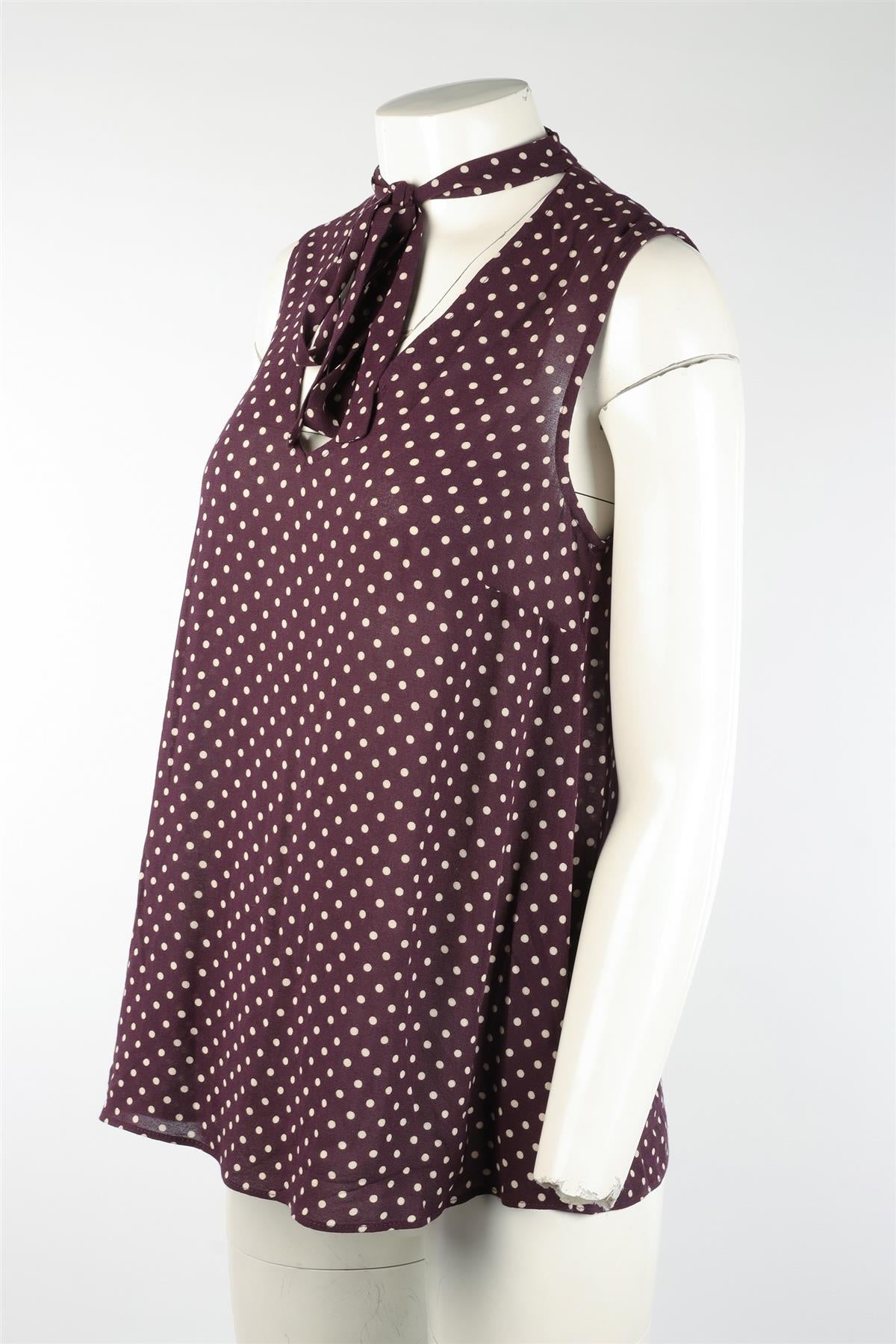 ZIMMERMANN PURPLE CREPE TOP UK 8