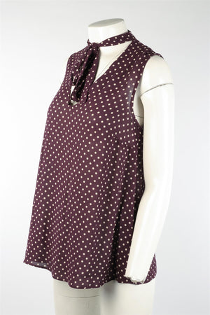 ZIMMERMANN PURPLE CREPE TOP UK 8
