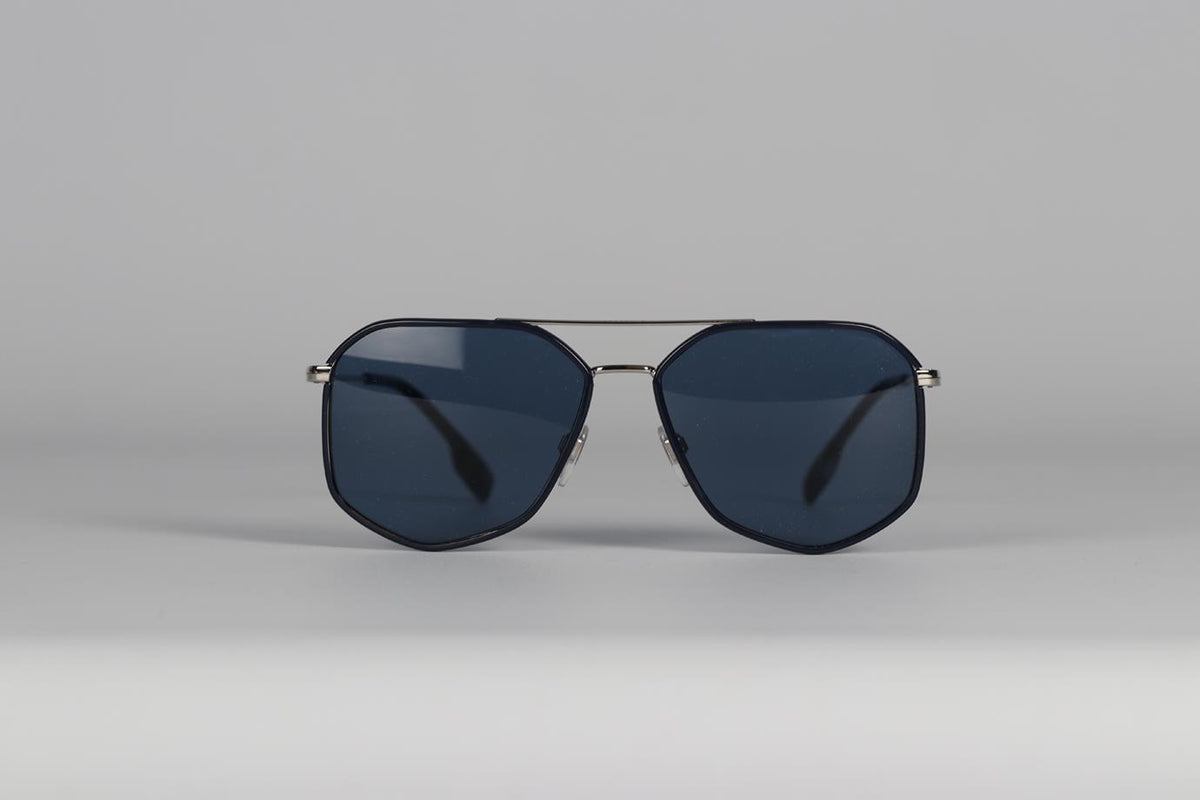 BURBERRY HEXAGON FRAME METAL SUNGLASSES