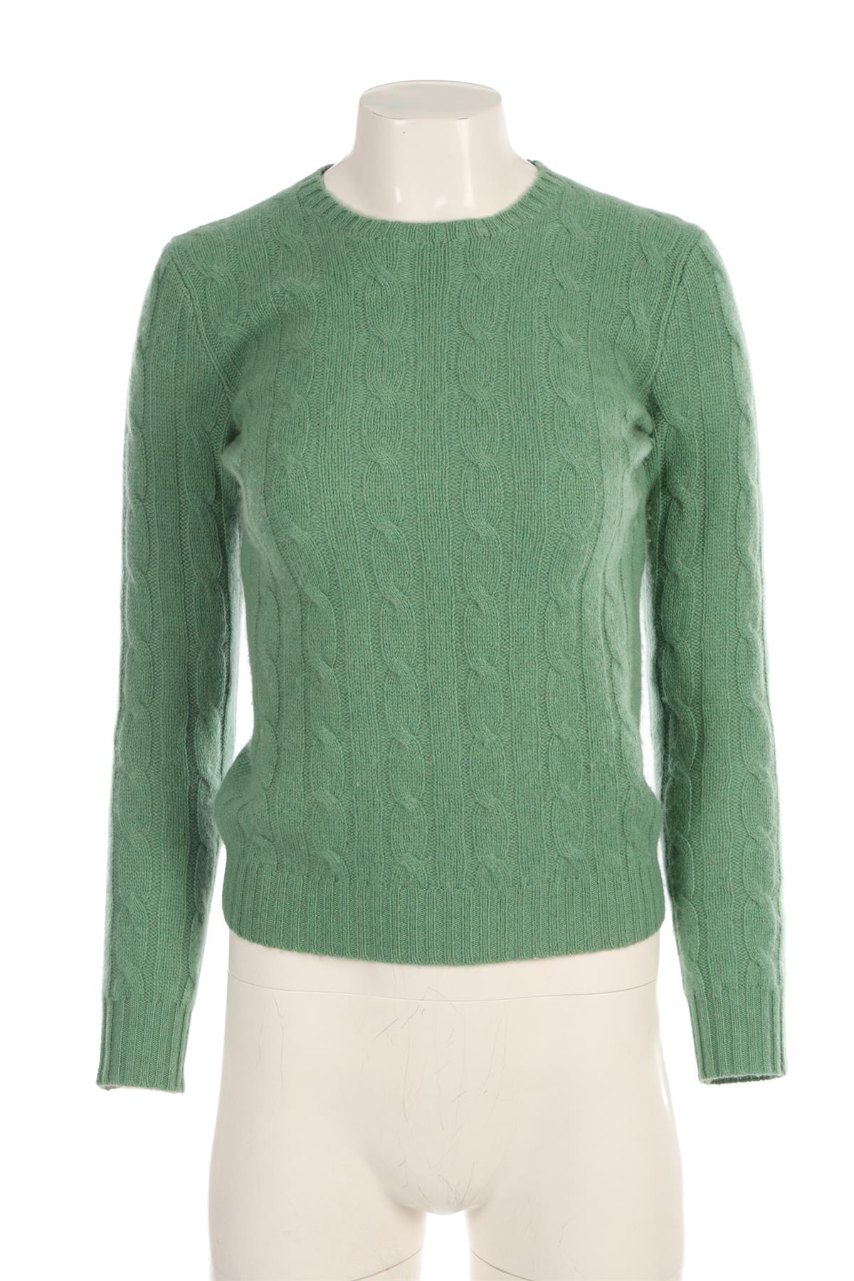 POLO RALPH LAUREN GREEN CASHMERE SWEATER XSMALL