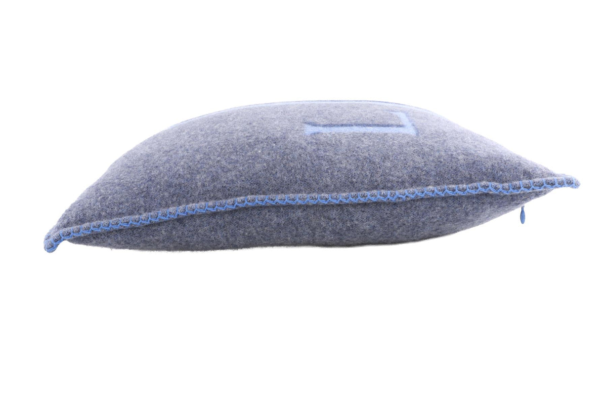 LOUIS VUITTON BLUE WOOL CUSHION