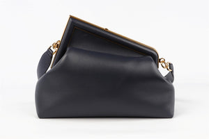 FENDI NAVY FIRST MEDIUM LEATHER SHOULDER BAG