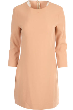 CELINE TAN CREPE MINI DRESS FR 40 UK 12