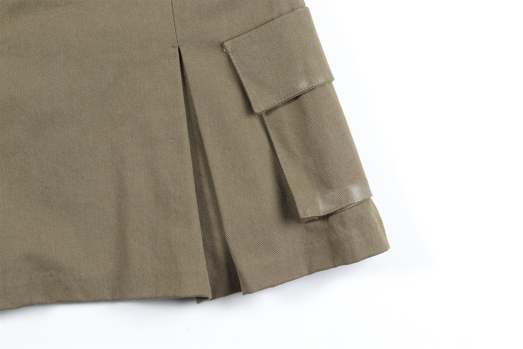 THE FRANKIE SHOP GREEN COTTON MINI SKIRT XSMALL