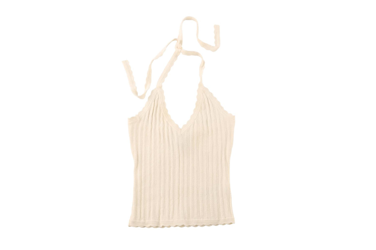 REFORMATION + DEVON LEE CARLSON CREAM COTTON TOP SMALL