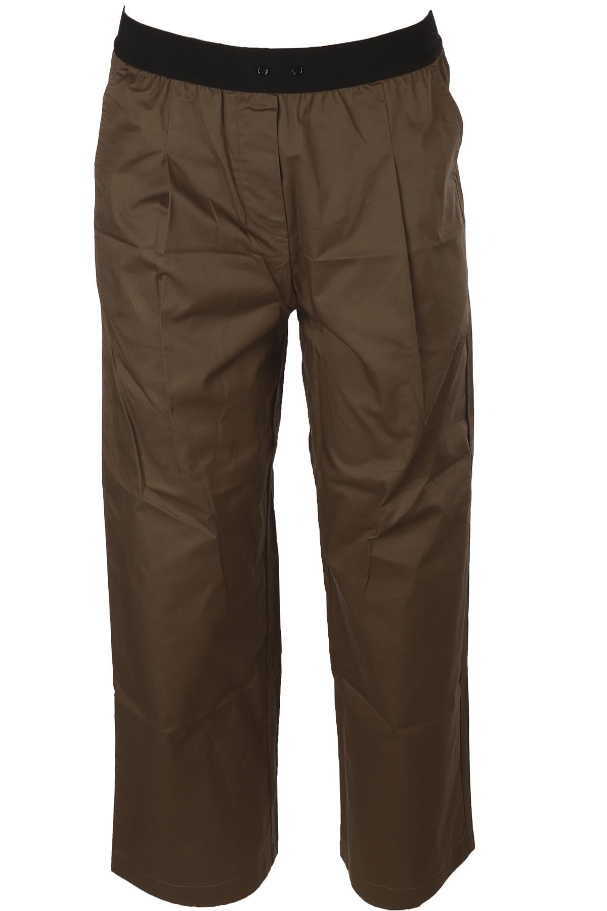 DEIJI STUDIOS GREEN COTTON STRAIGHT LEG PANTS XSMALL