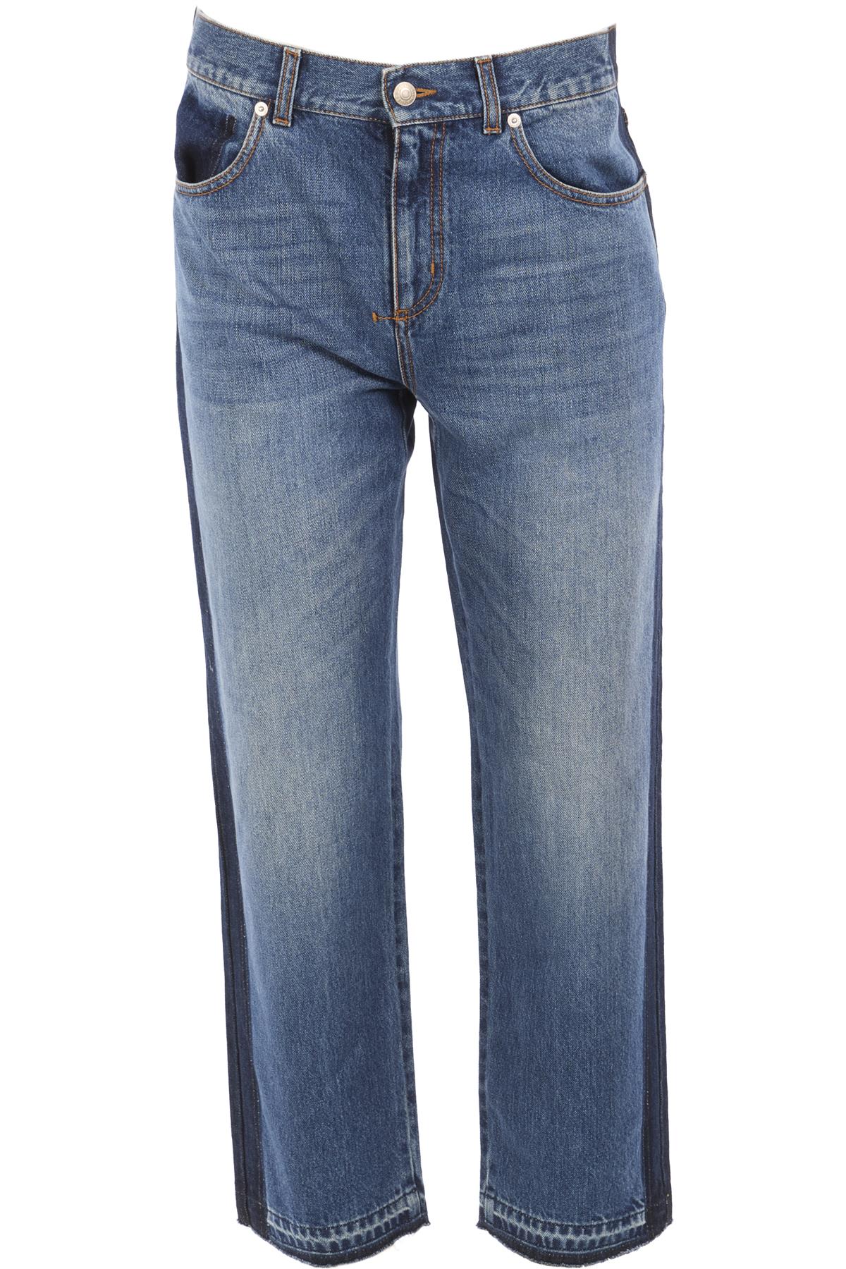 ALEXANDER MCQUEEN BLUE HIGH RISE STRAIGHT LEG JEANS W29 UK 10-12
