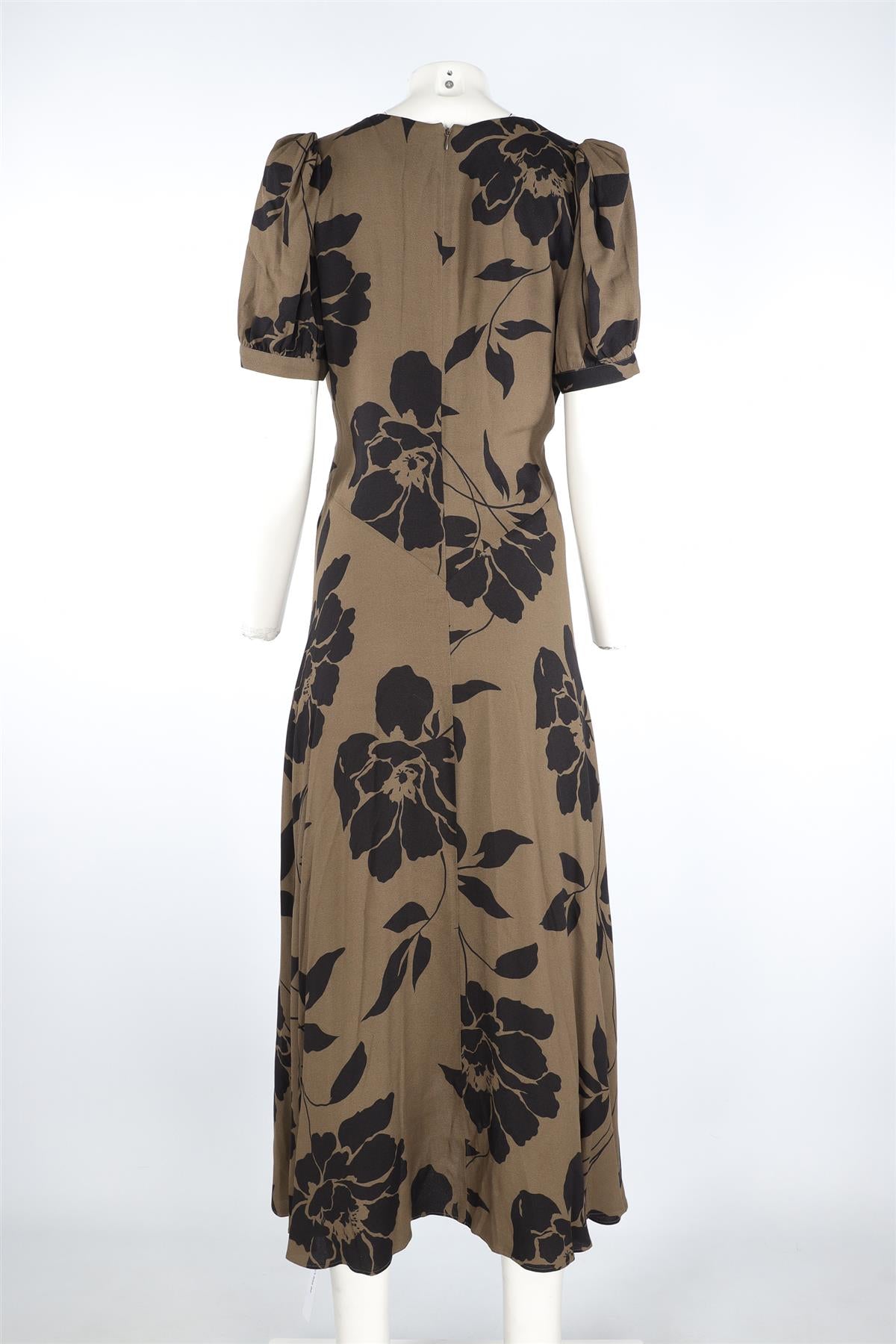 REFORMATION BROWN CREPE MAXI DRESS US 10 UK 14