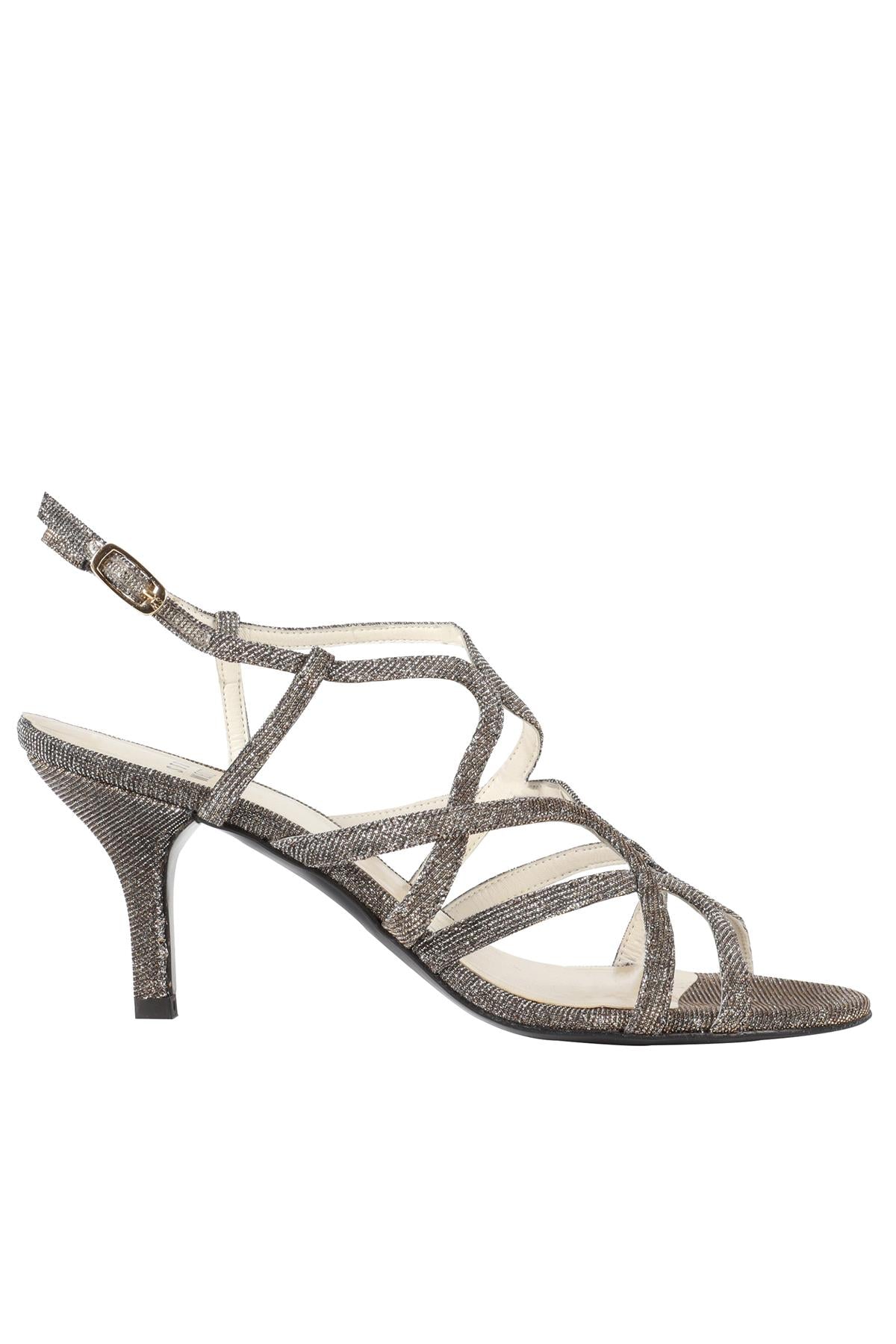 STUART WEITZMAN SILVER FABRIC SANDALS EU 36.5 UK 3.5 US 6.5
