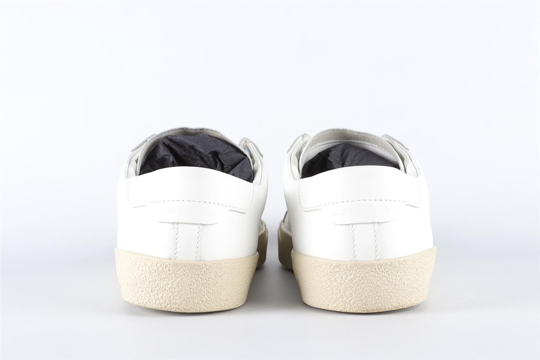 SAINT LAURENT WHITE LEATHER SNEAKERS EU 37.5 UK 4.5 US 7.5