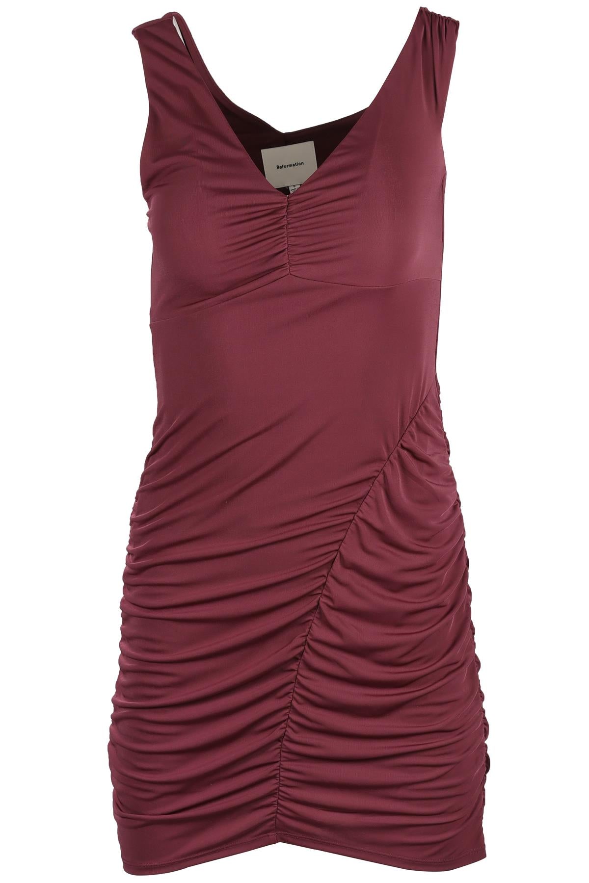 REFORMATION MAROON JERSEY MINI DRESS SMALL
