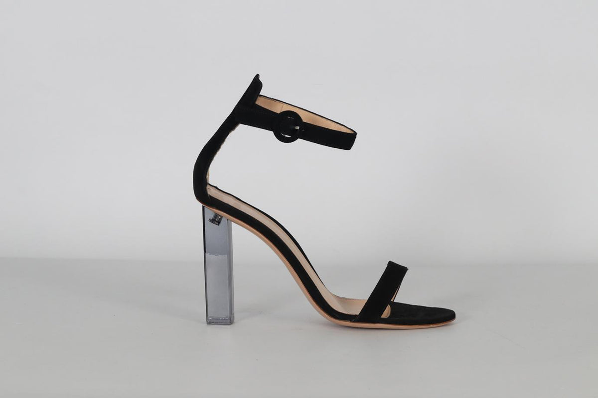 GIANVITO ROSSI SUEDE SANDALS EU 37.5 UK 4.4 US 7.5