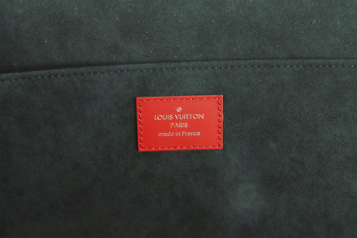 LOUIS VUITTON + SUPREME RED 2017 POCHETTE JOUR GM EPI LEATHER CLUTCH