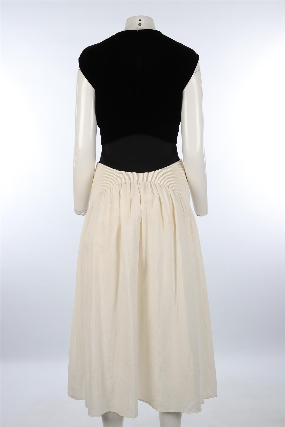 TORY BURCH BLACK VELVET MAXI DRESS US 8 UK 12
