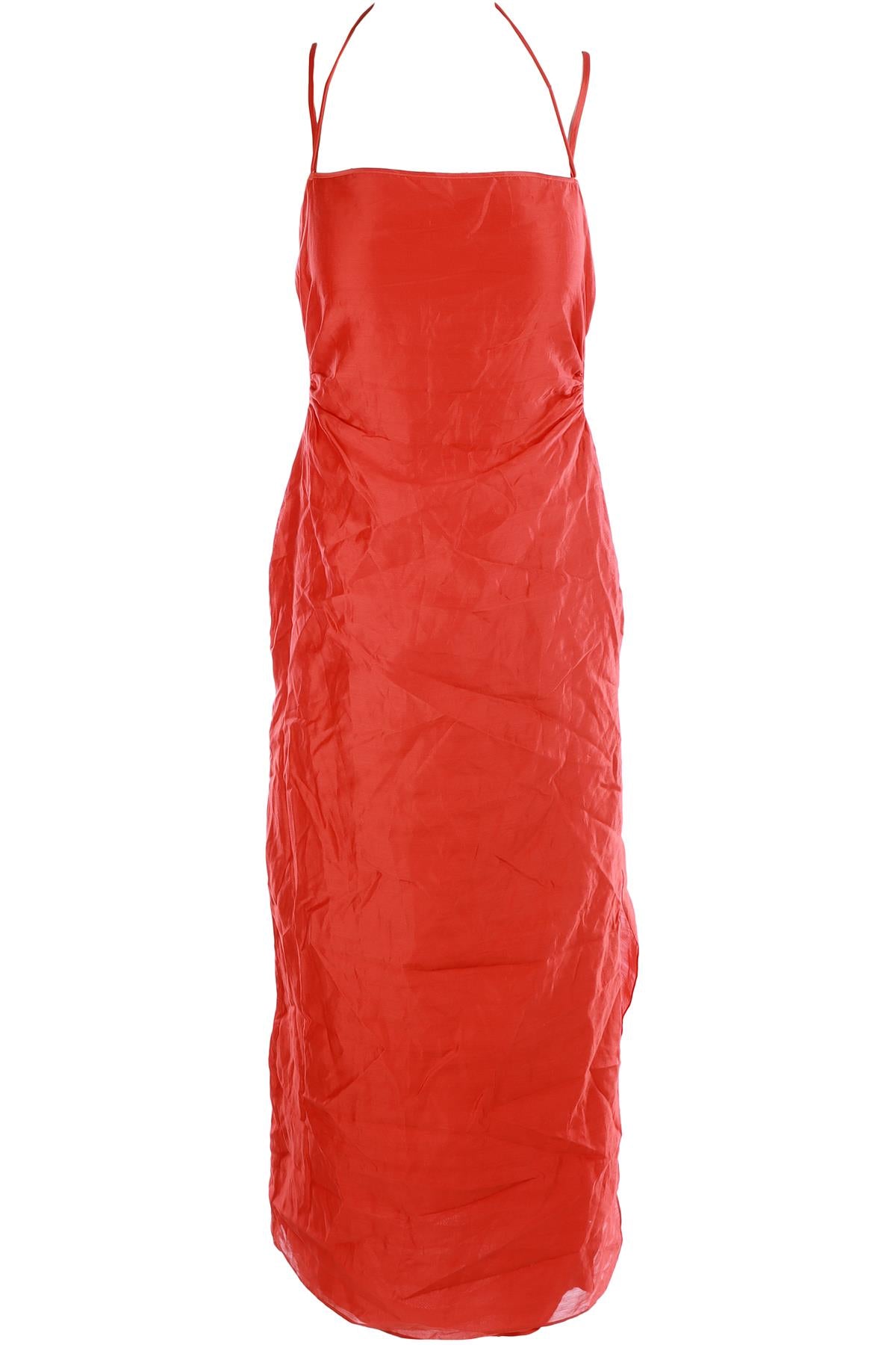 SIR RED COTTON MIDI DRESS 1 UK 8