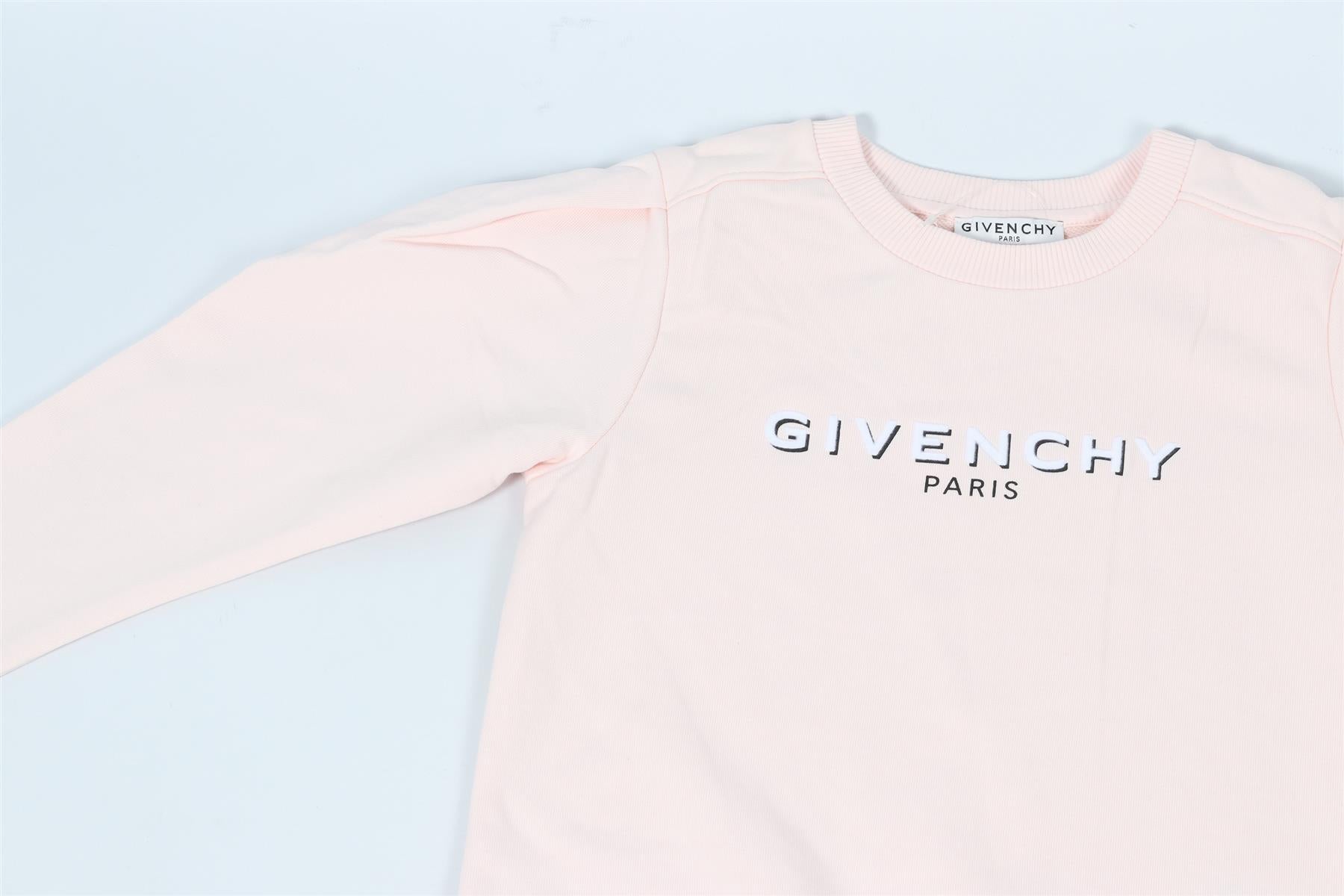 GIVENCHY PINK KIDS GIRLS COTTON SWEATSHIRT 8 YEARS