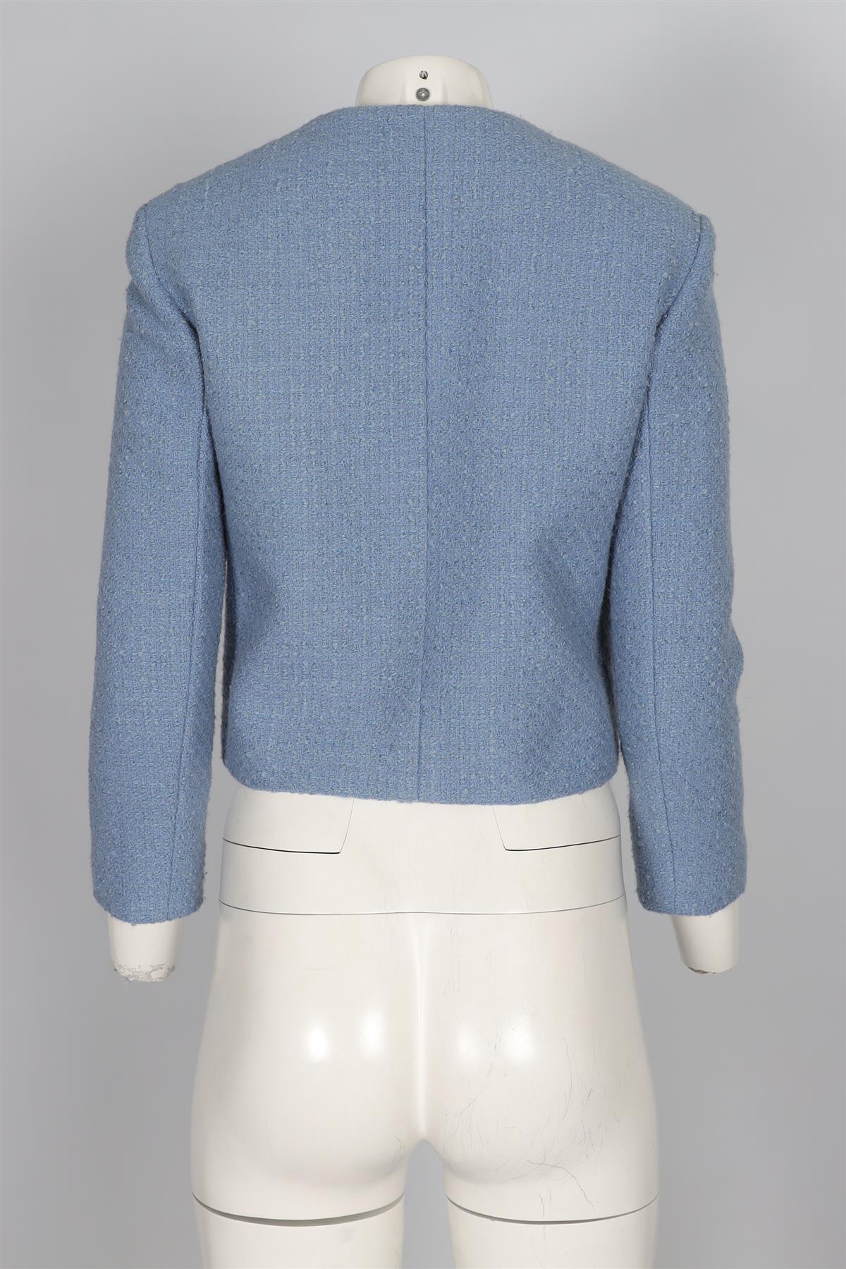 CELINE BLUE 2022 WOOL JACKET FR 36 UK 8