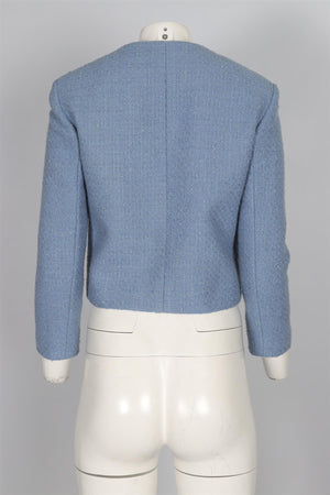 CELINE BLUE 2022 WOOL JACKET FR 36 UK 8