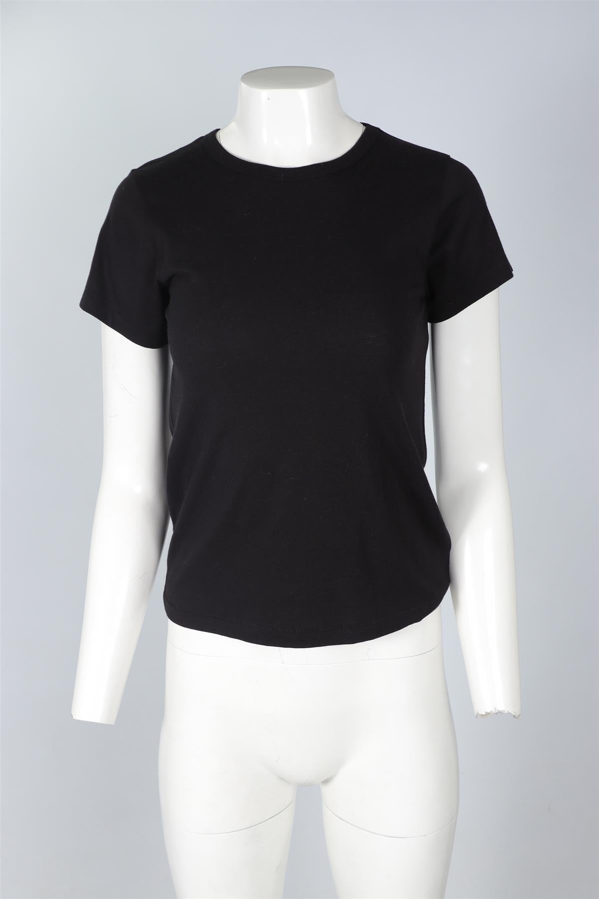 ETERNE BLACK COTTON T-SHIRT MEDIUM