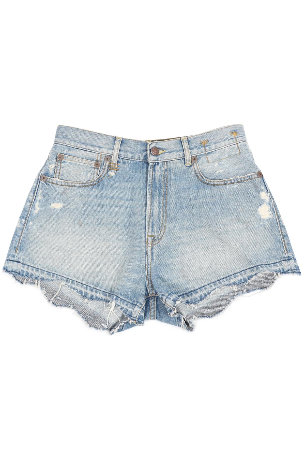 R13 HIGH RISE DENIM SHORTS W27 UK 8-10