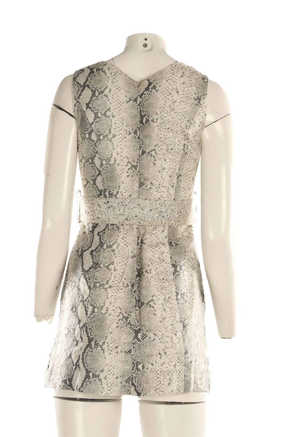 ZIMMERMANN GREEN LINEN MINI DRESS UK 8