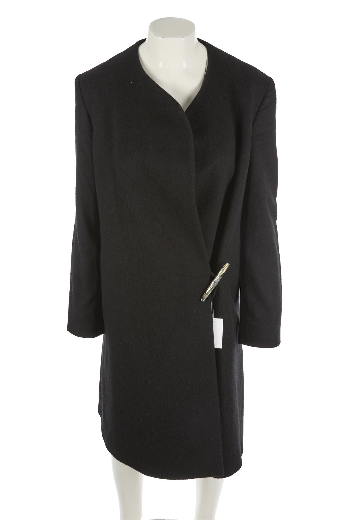 ETRO BLACK CASHMERE COAT IT 42 UK 10