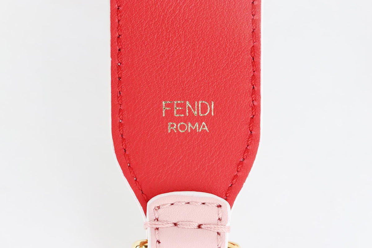 FENDI TWO TONE LEATHER BAG STRAP
