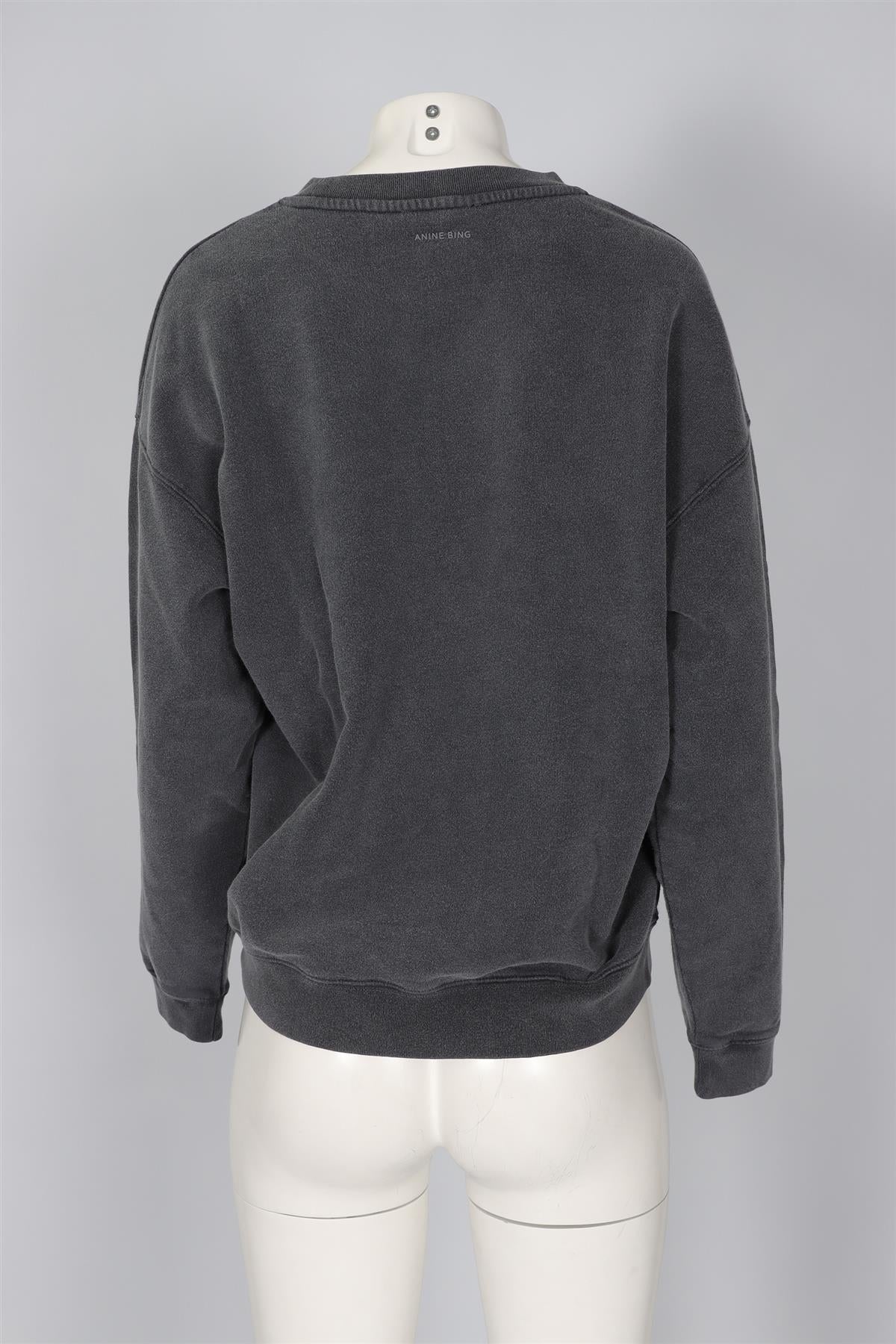 ANINE BING GREY COTTON SWEATSHIRT MEDIUM
