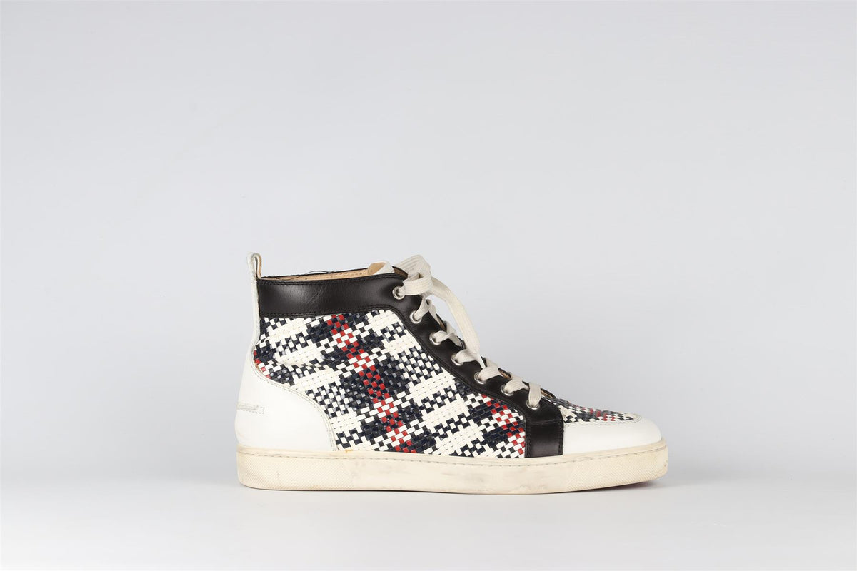 CHRISTIAN LOUBOUTIN MULTICOLOURED MEN'S LOUIS LEATHER SNEAKERS EU 42 UK 8 US 9