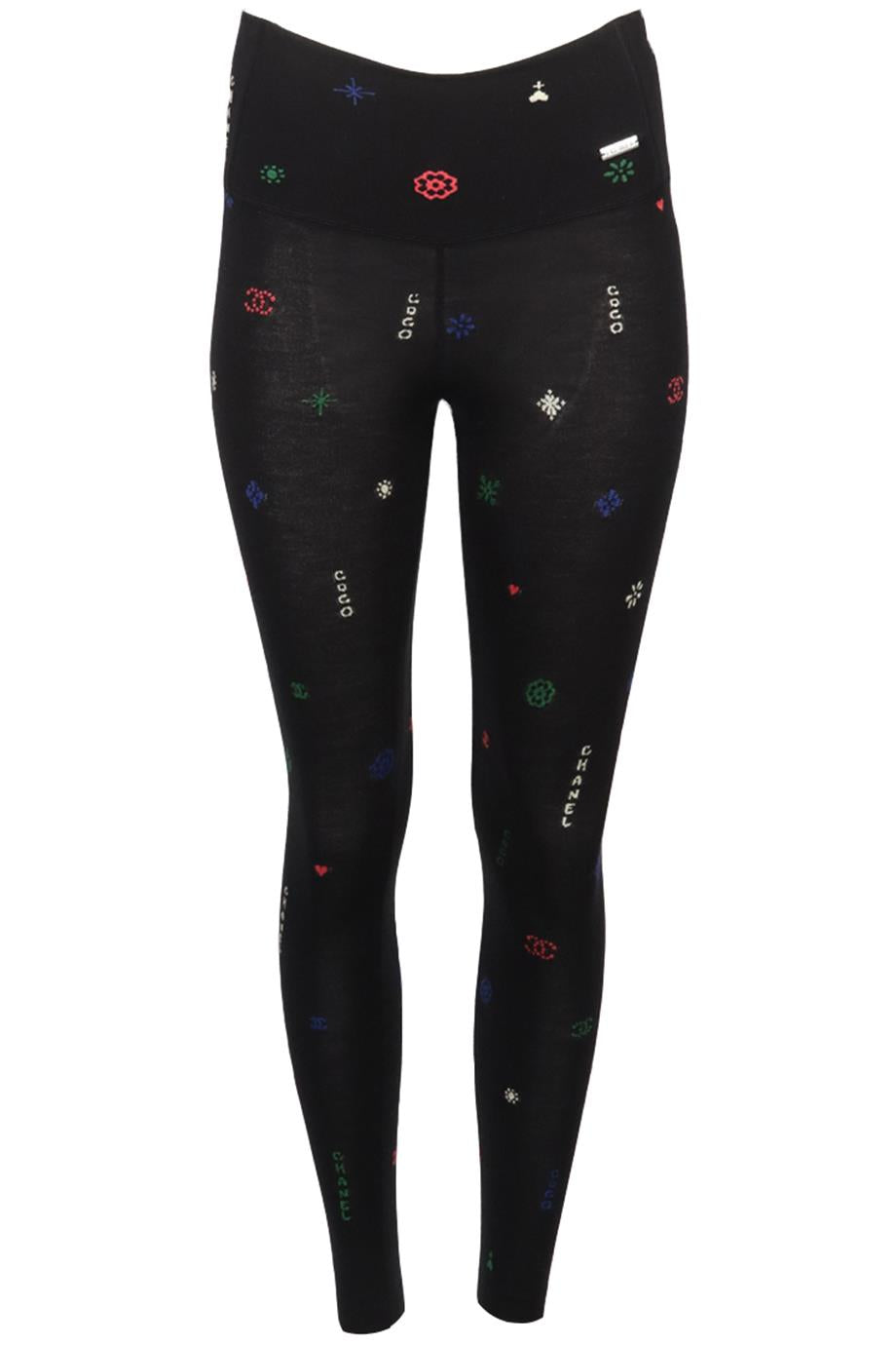 CHANEL 2021 WOOL AND SILK BLEND LEGGINGS FR 36 UK 8
