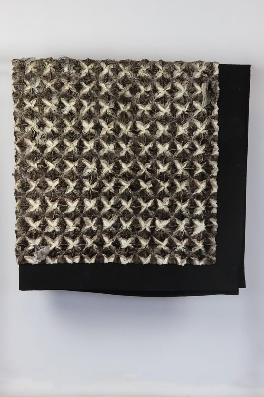 FENDI CHINCHILLA FUR LINED THROW BLANKET