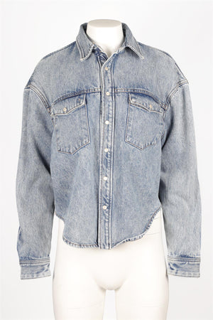 WARDROBE NYC BLUE DENIM SHIRT XSMALL