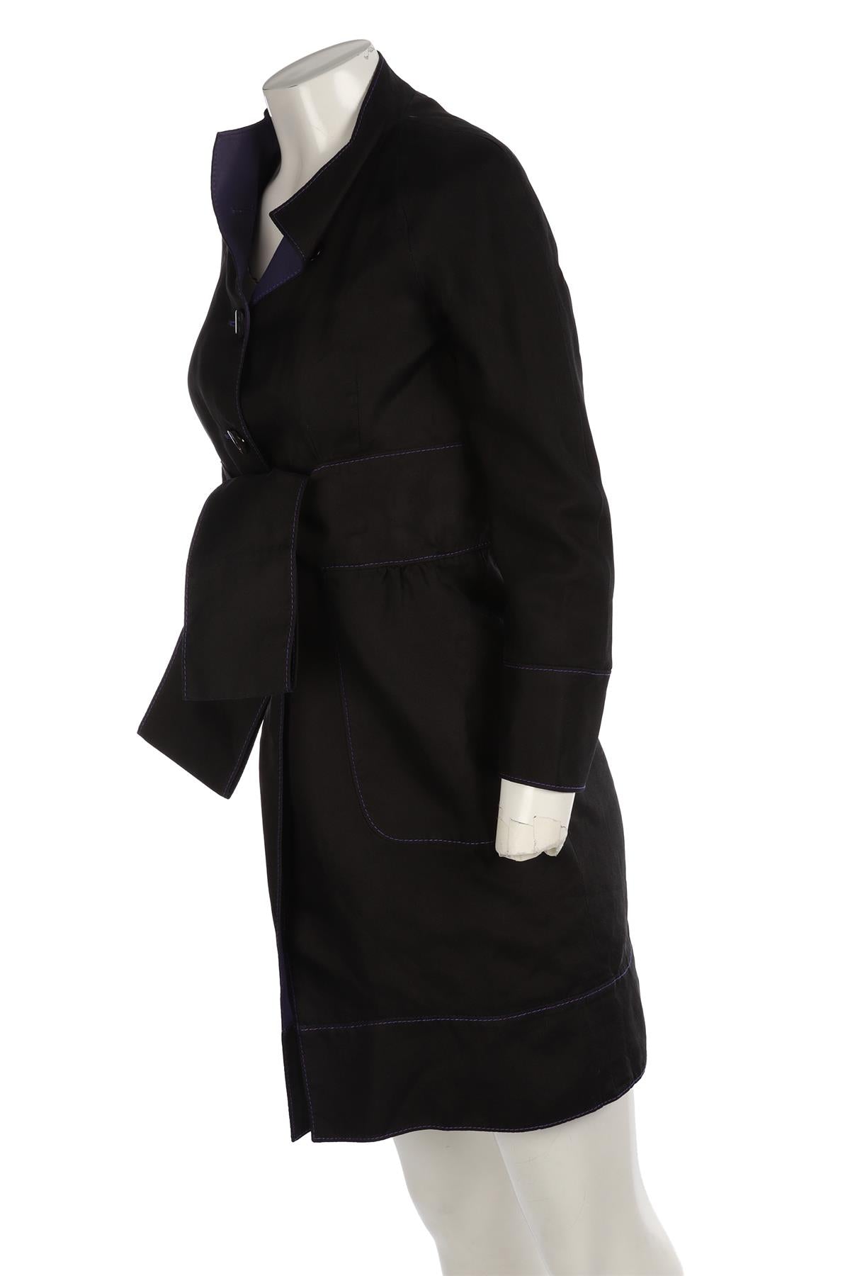 VALENTINO BLACK VINTAGE SILK COAT SMALL