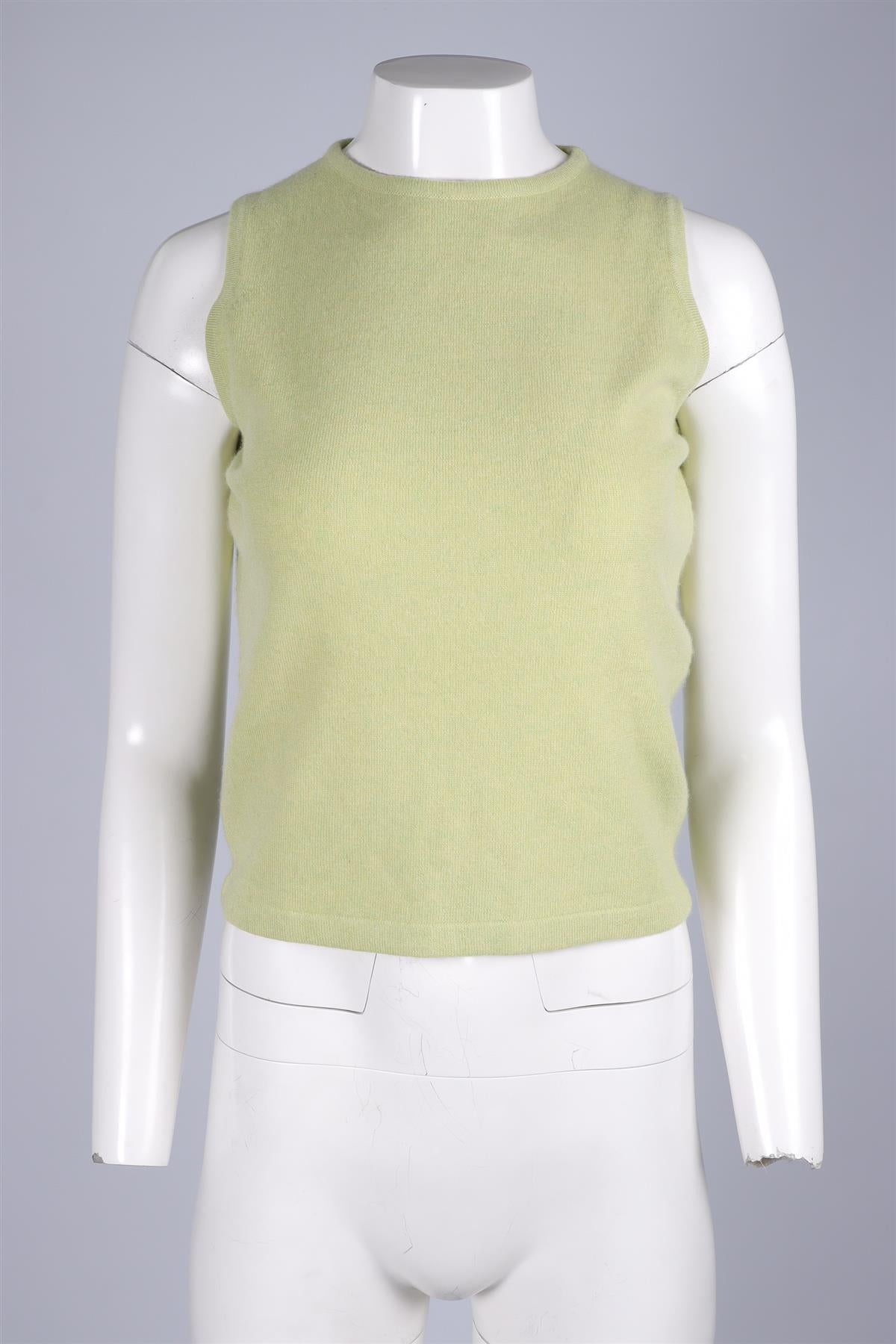 N PEAL GREEN VINTAGE CASHMERE VEST LARGE