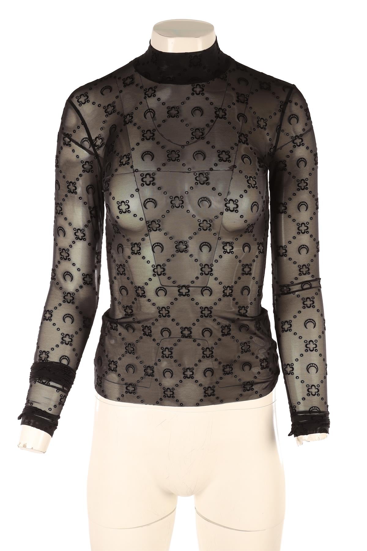 MARINE SERRE BLACK MESH TOP SMALL