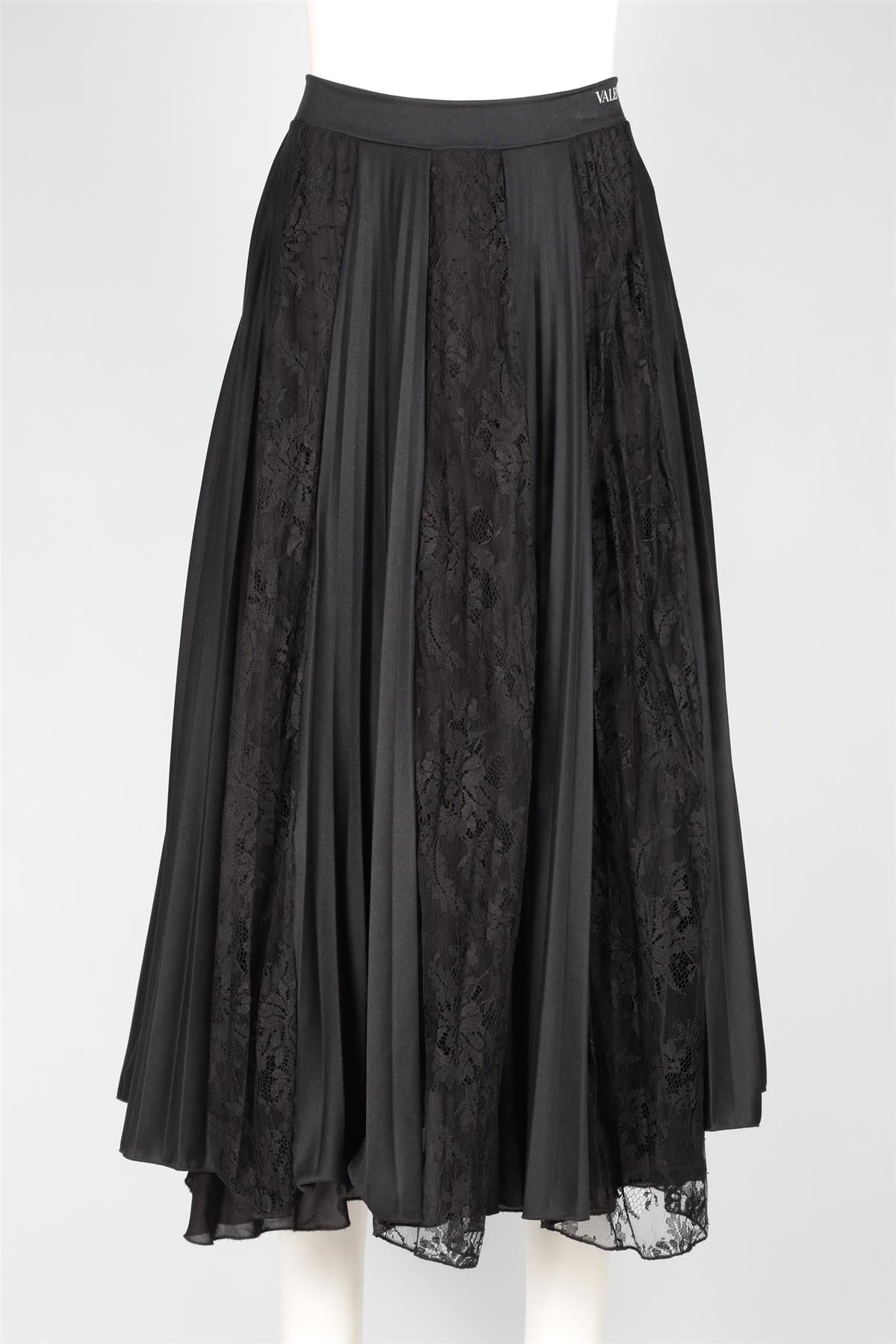 VALENTINO BLACK JERSEY MAXI SKIRT MEDIUM