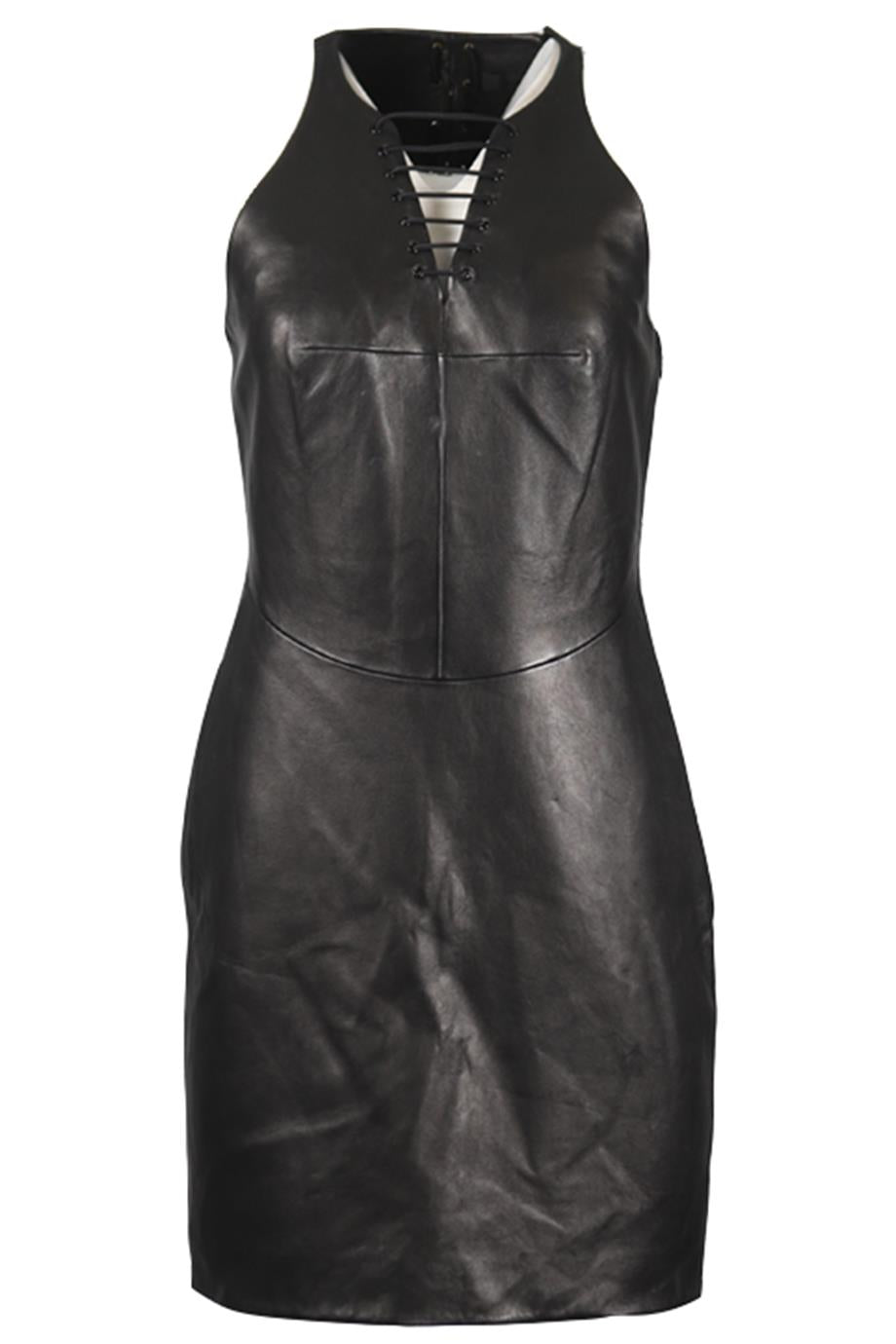 ALEXANDER WANG LEATHER MINI DRESS US 4 UK 8