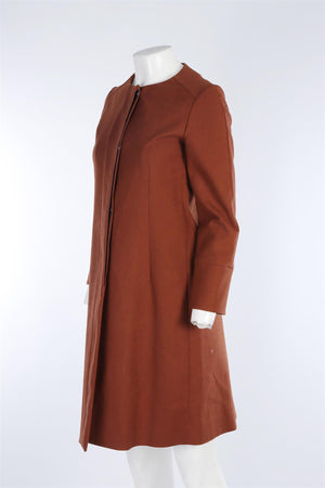 MARNI BROWN COTTON COAT IT 36 UK 4