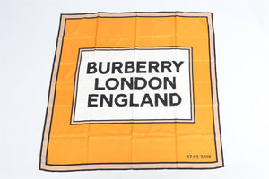 BURBERRY MULTICOLOURED PRINTED SILK SCARF