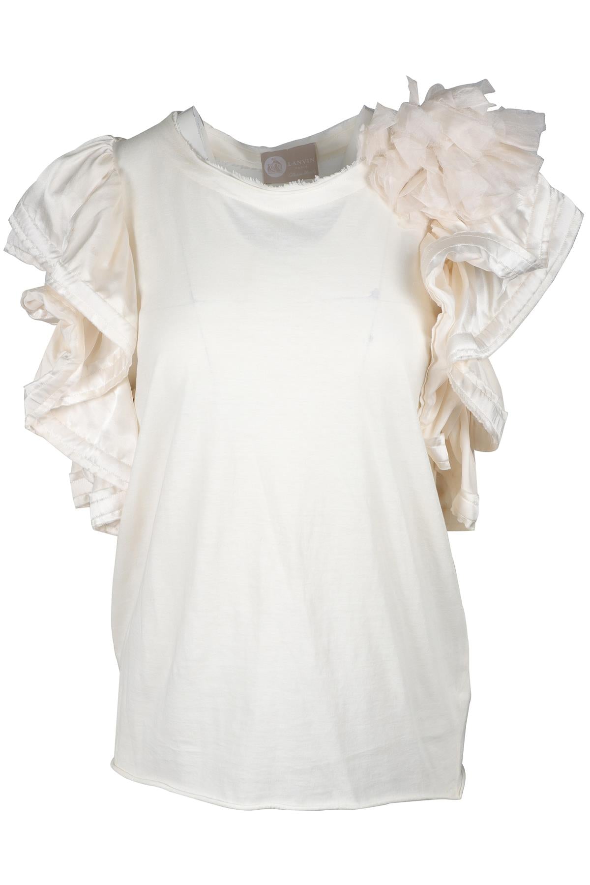 LANVIN WHITE COTTON TOP SMALL