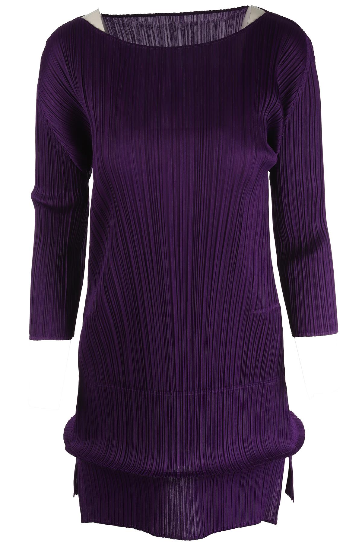 PLEATS PLEASE ISSEY MIYAKE PURPLE CREPE TOP JP 3 UK 8
