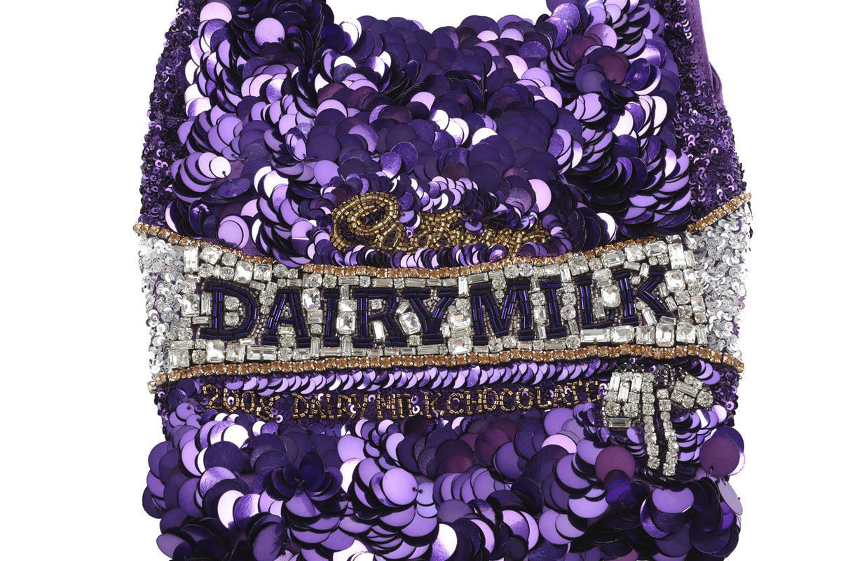 ANYA HINDMARCH PURPLE DAIRY MILK TOTE BAG