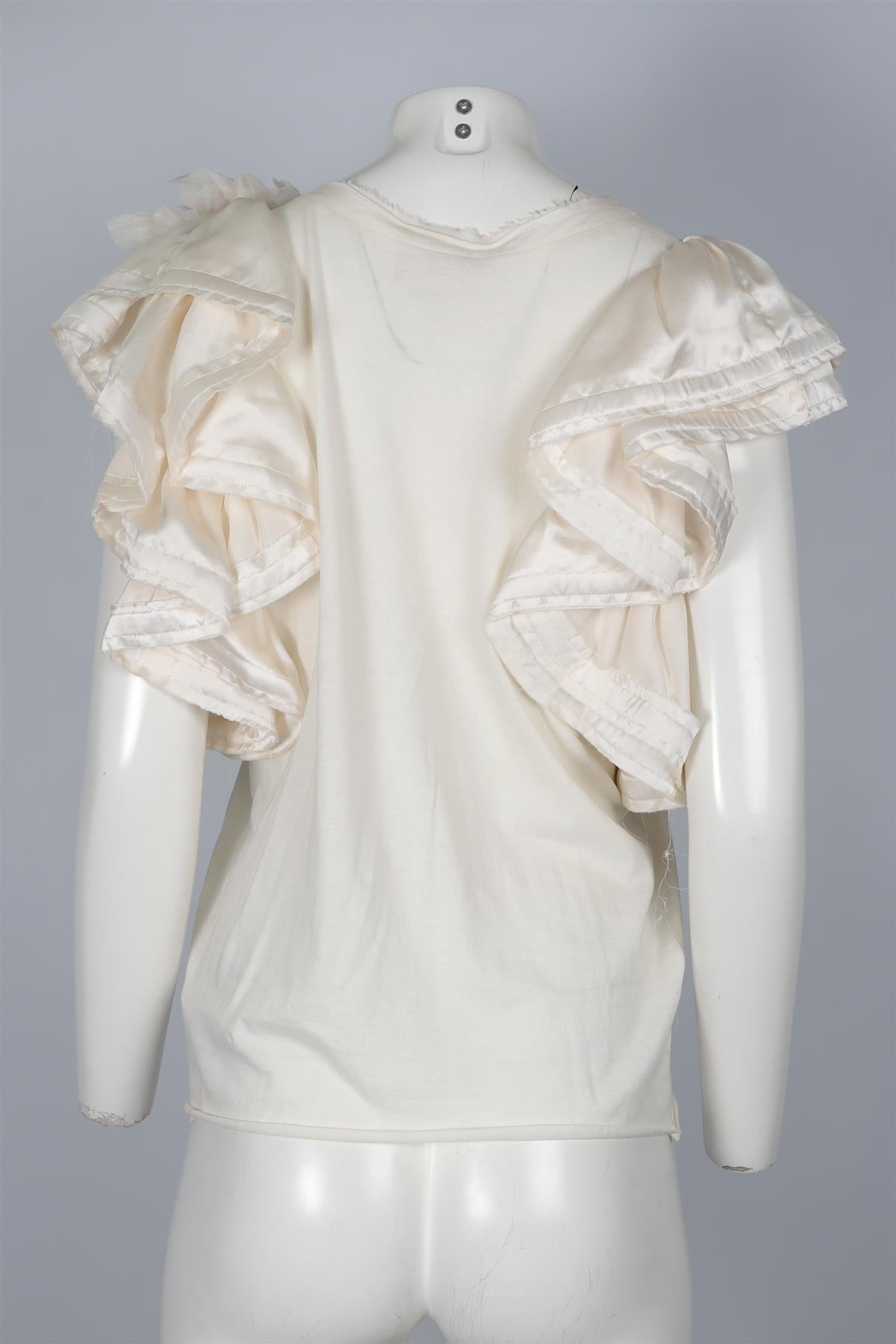 LANVIN WHITE COTTON TOP SMALL