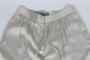 MAIYET GREY SILK STRAIGHT LEG PANTS US 0 UK 4