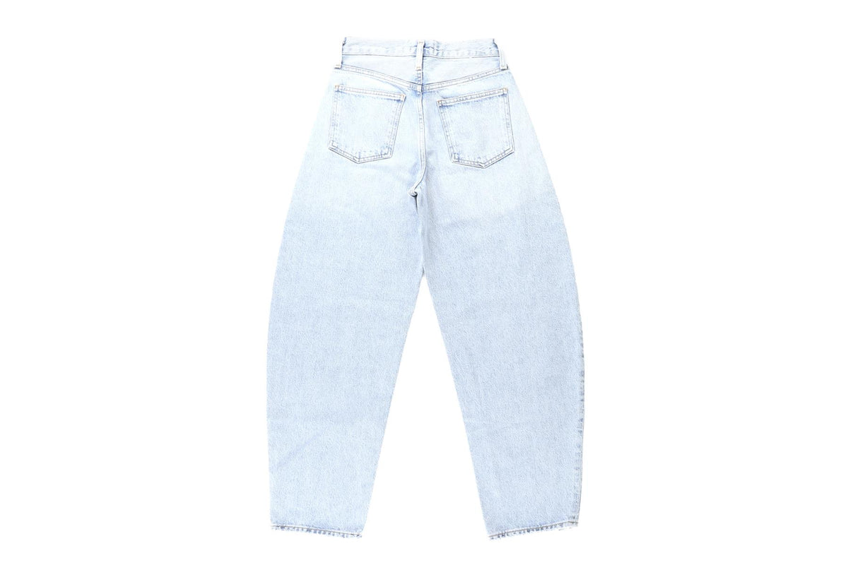 AGOLDE BLUE HIGH RISE BARREL LEG JEANS W24 UK 6