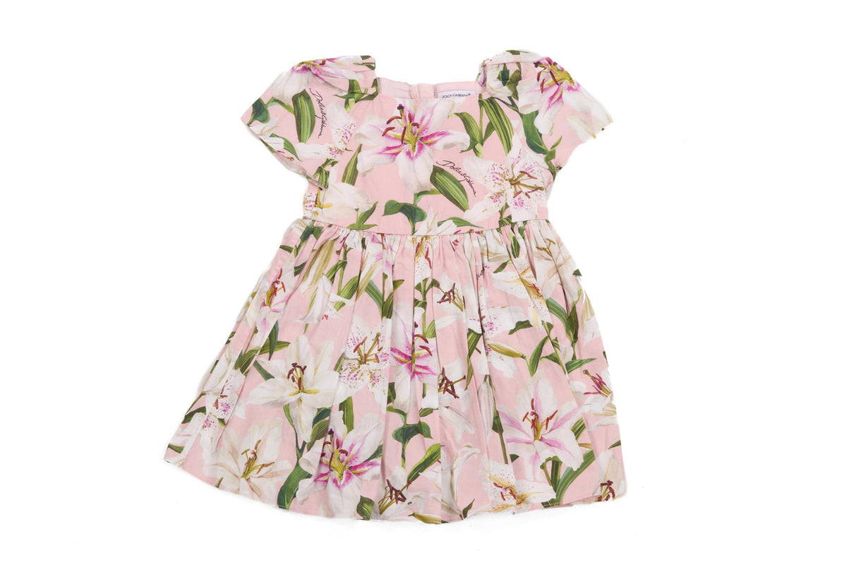 DOLCE & GABBANA PINK BABY GIRLS DRESS 9-12 MONTHS