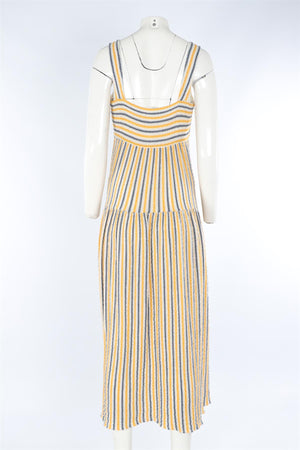 THREE GRACES LONDON MULTI COTTON MAXI DRESS UK 10