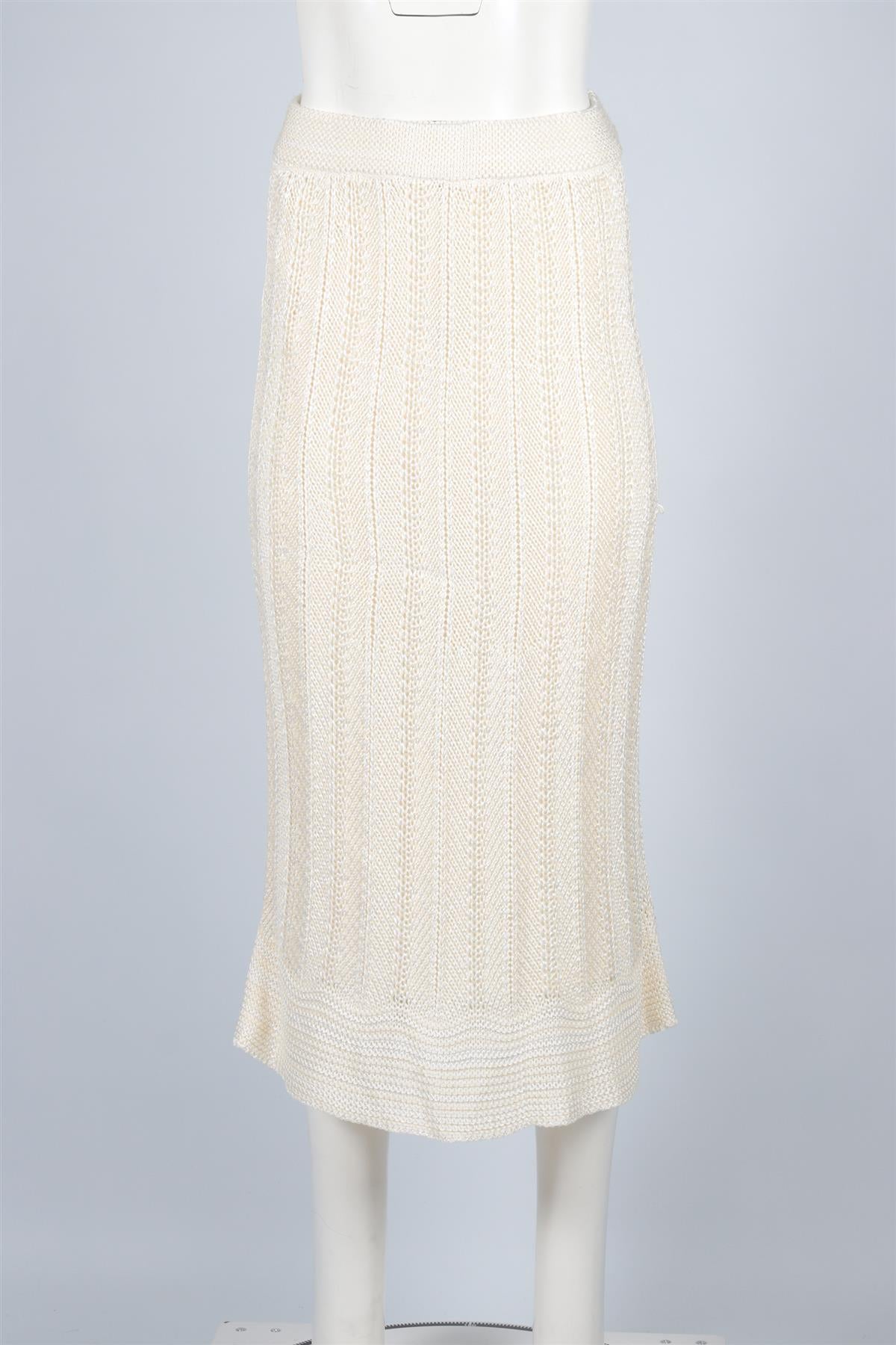 ZIMMERMANN CREAM CROCHET MAXI SKIRT UK 10
