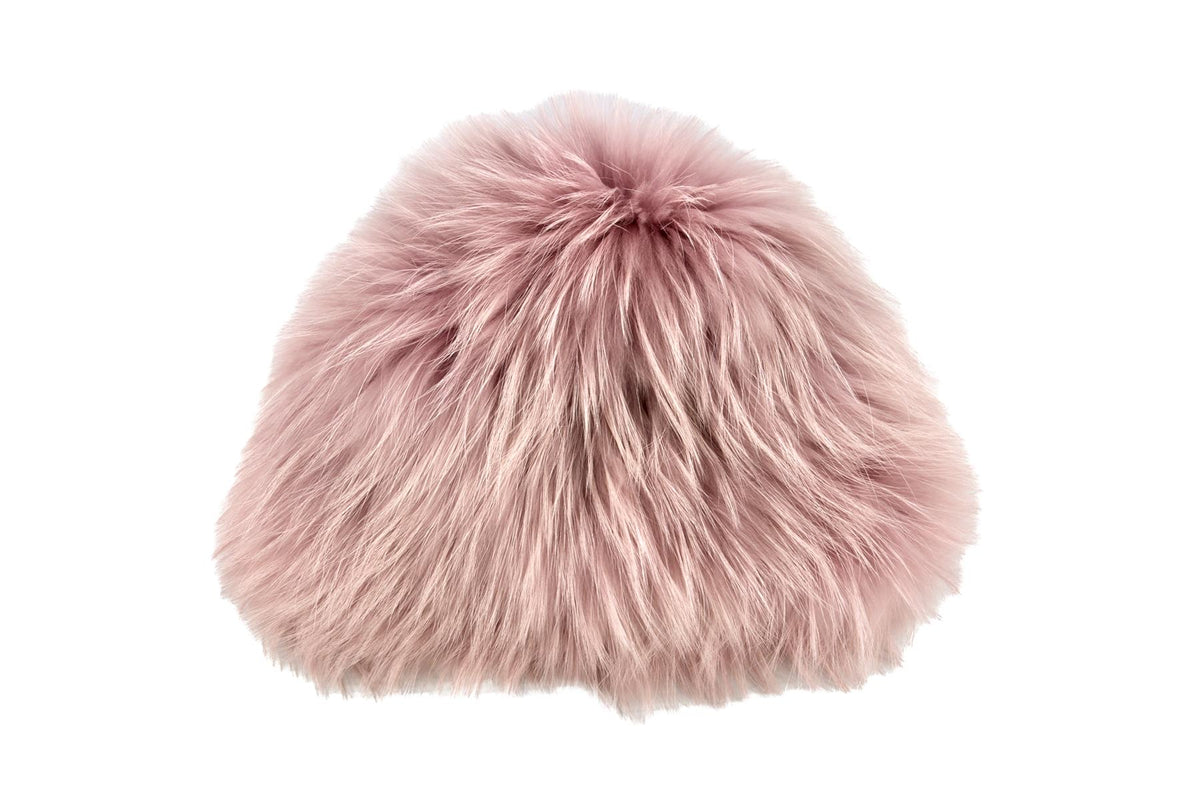 UNBRANDED PINK FOX FUR HAT ONE SIZE