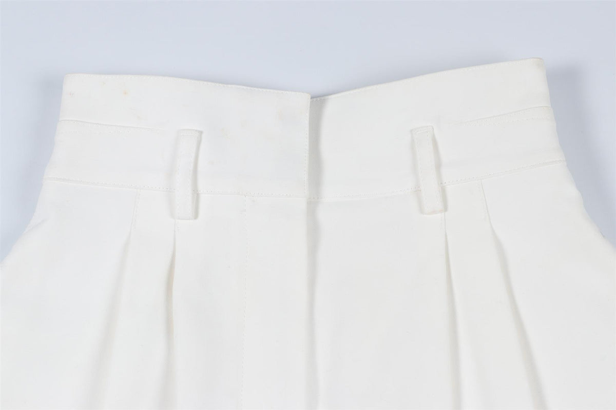 ALAÏA WHITE COTTON SHORTS FR 36 UK 8